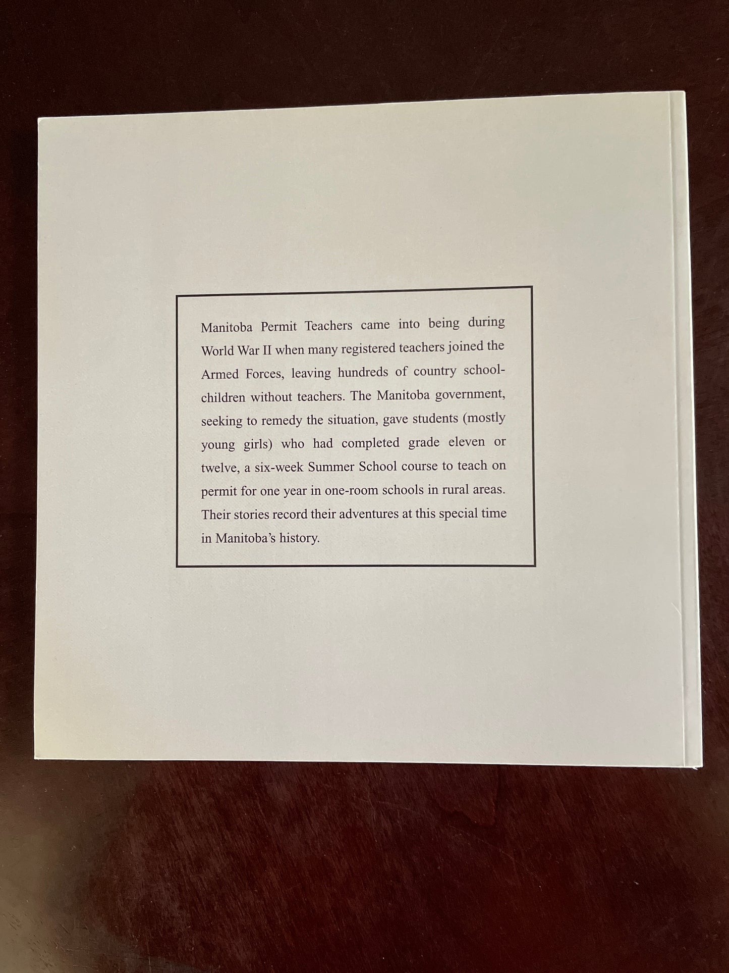 Manitoba Permit Teachers of World War II - Loeb, Louisa