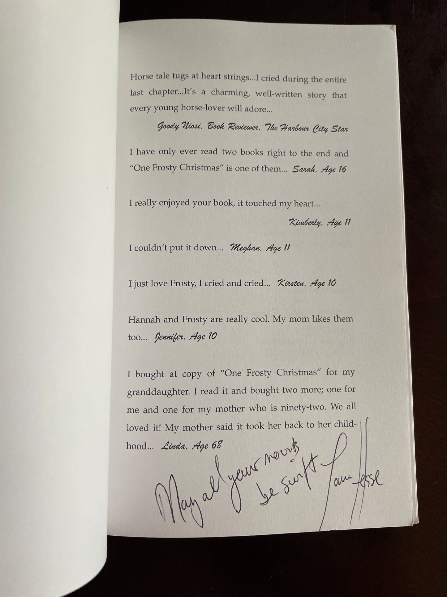 One Frosty Christmas (Signed) - Hesse, Laura