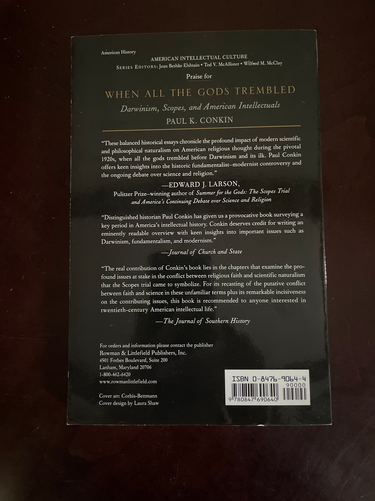 When All the Gods Trembled: Darwinism, Scopes and American Intellectuals - Conkin, Paul K.