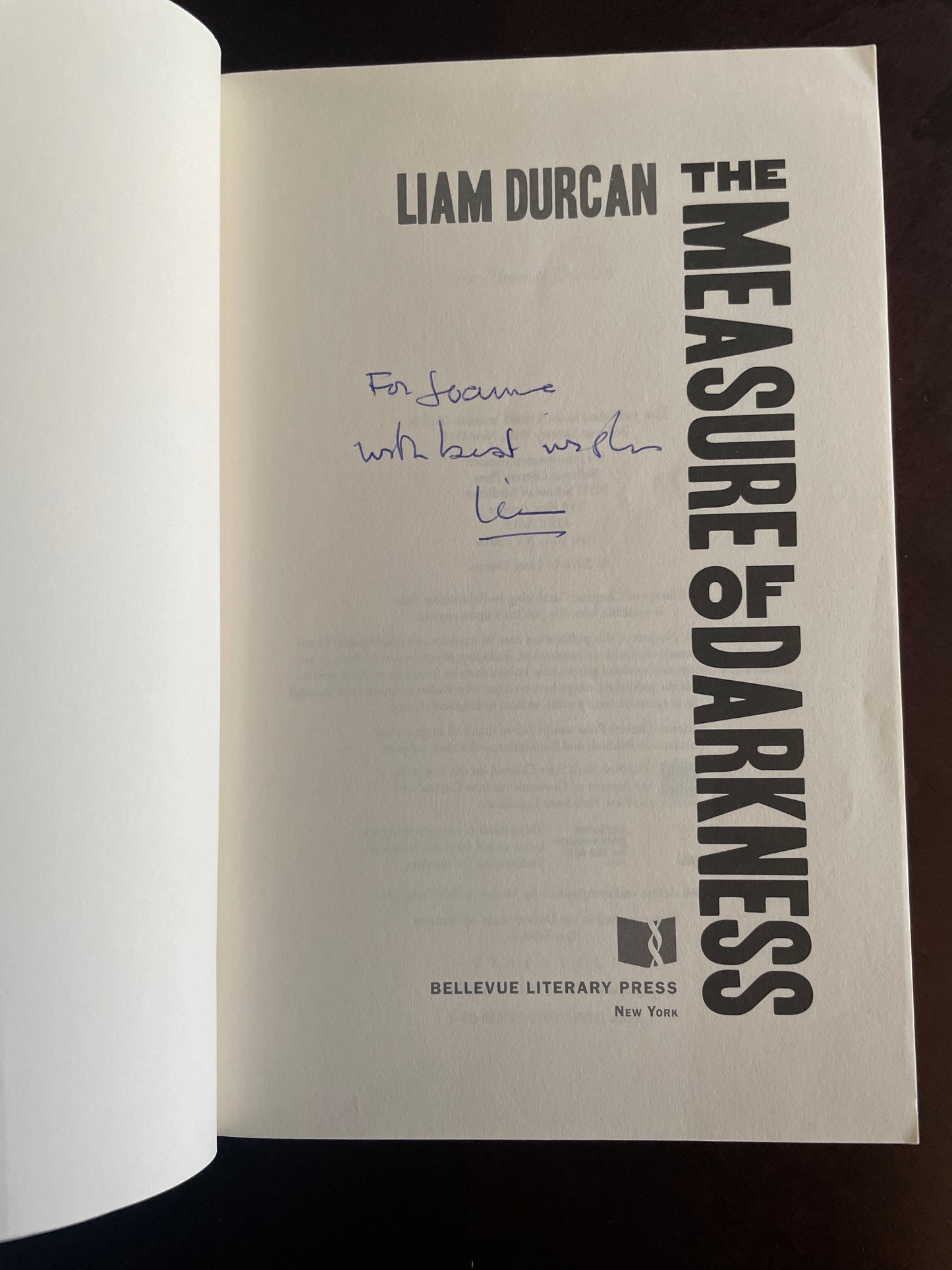 The Measure of Darkness (Inscribed) - Durcan, Liam