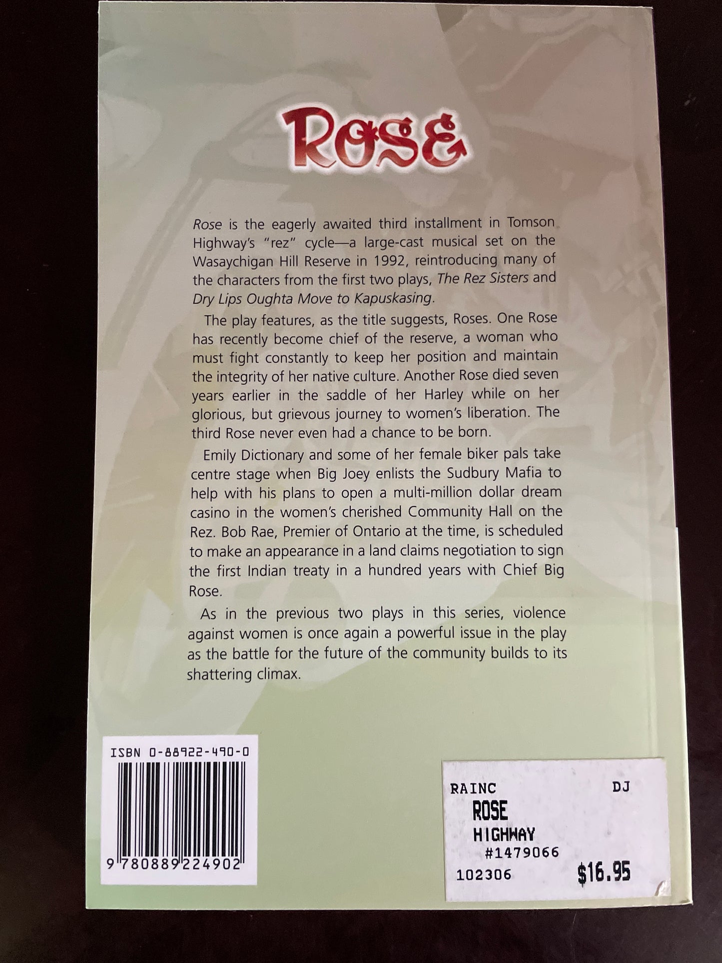 Rose (Inscribed) - Highway, Tomson