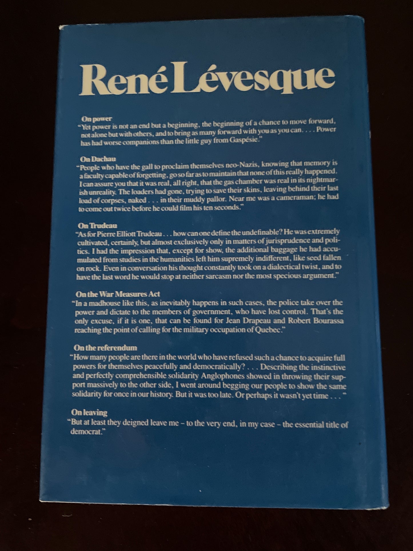 Memoirs (Signed) - Lévesque, René