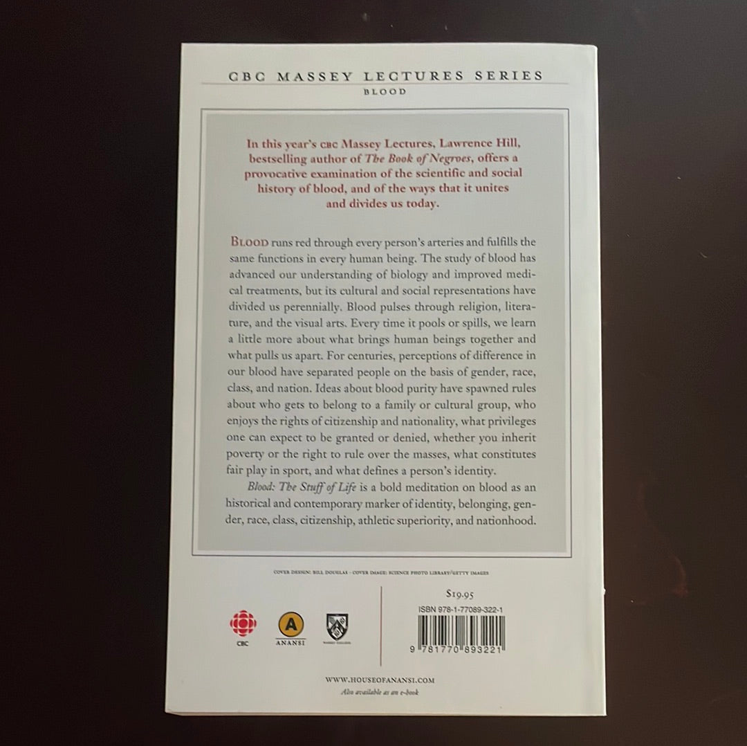 Blood: The Stuff of Life (Signed) - Hill, Lawrence