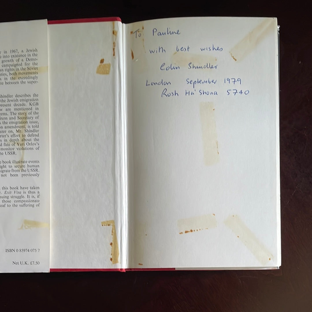 Exit Visa: Détente, Human Rights and the Jewish Emigration Movement in the U.S.S.R. - Shindler, Colin