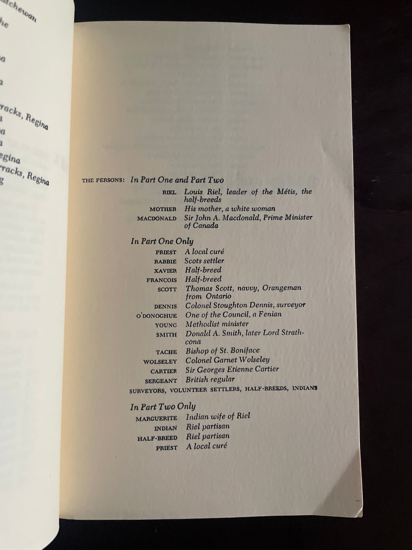Riel: a play in two parts - Coulter, John