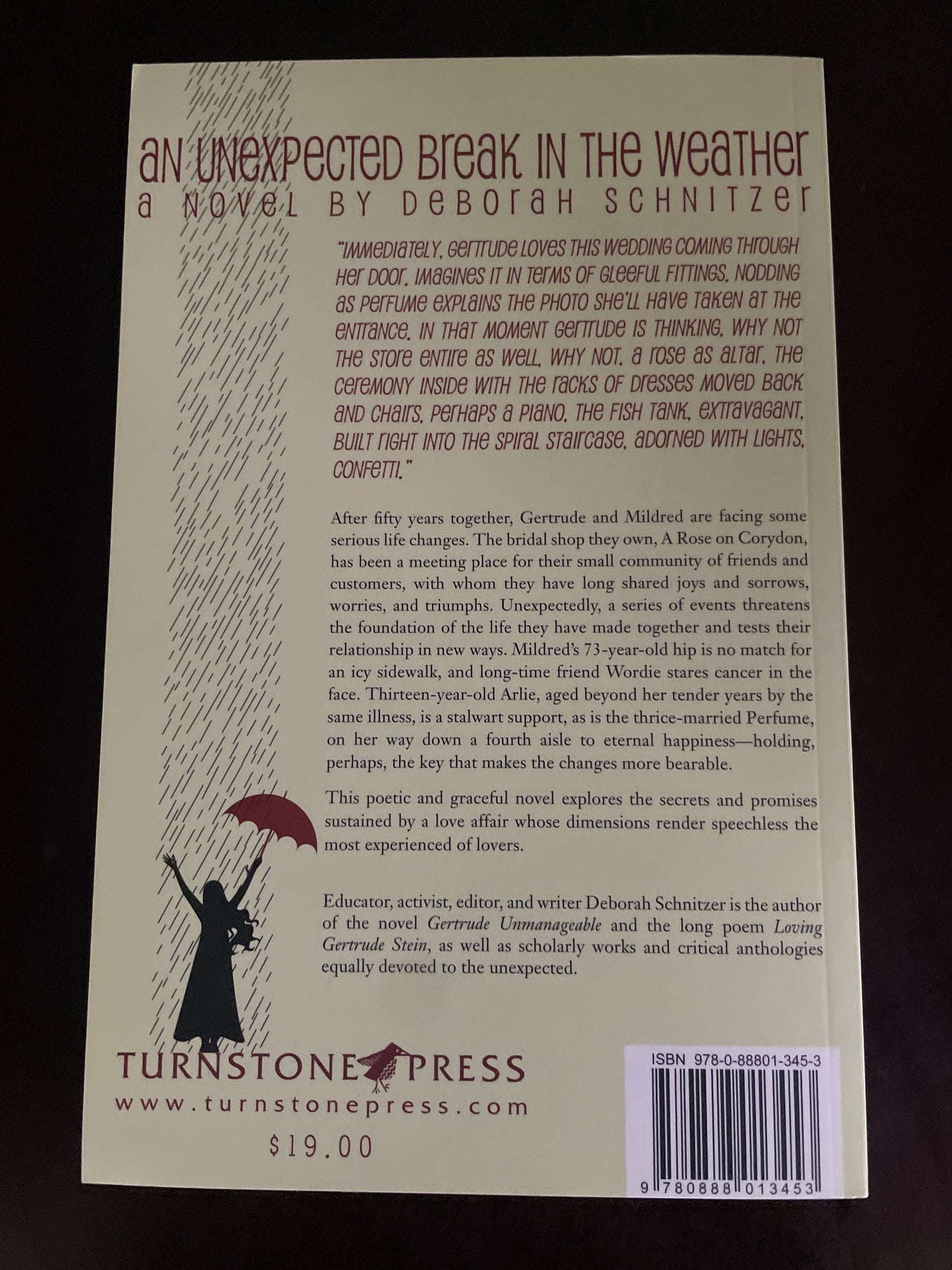 An Unexpected Break in the Weather (Inscribed) - Schnitzer, Deborah