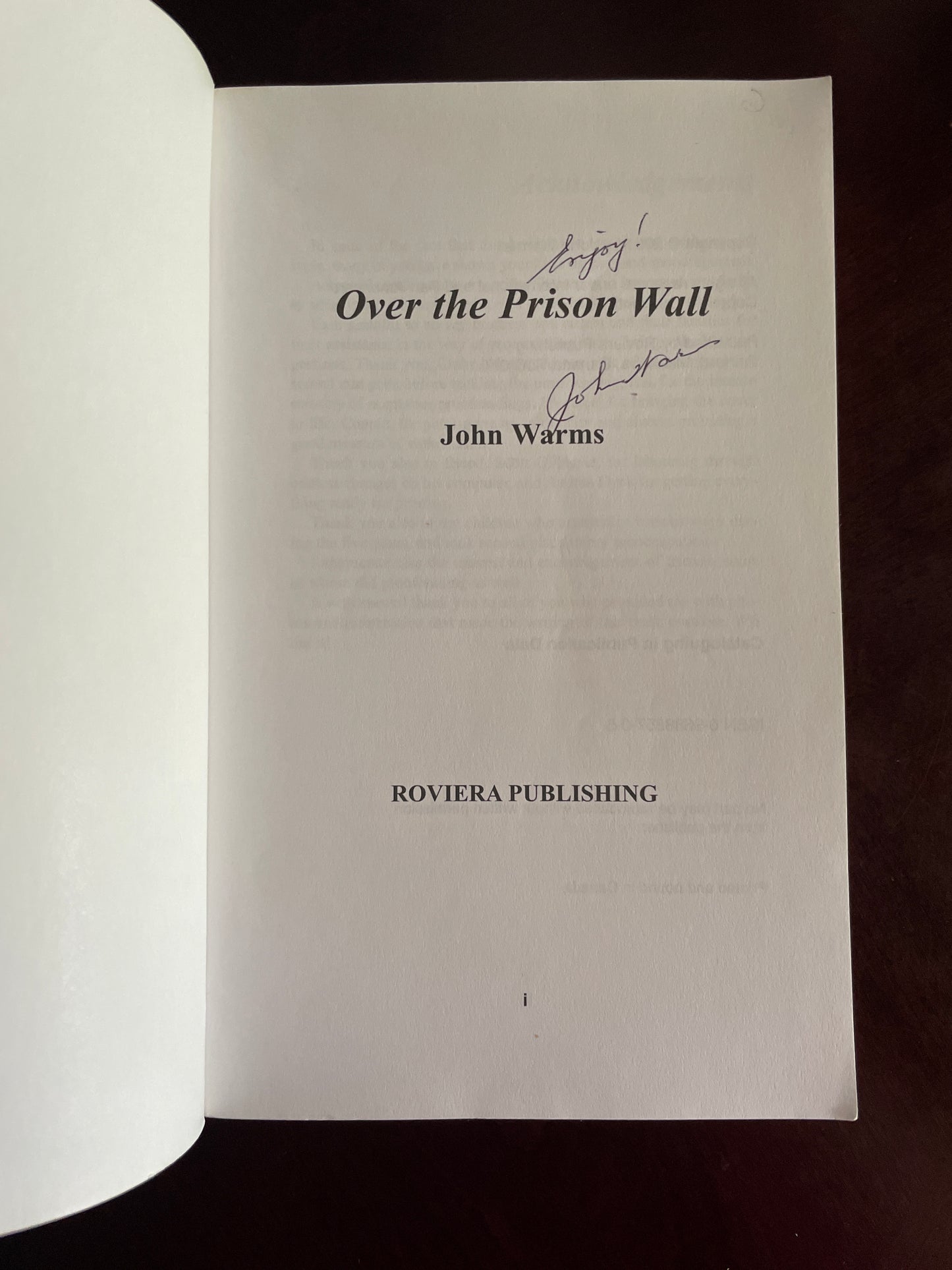 Over the Prison Wall -- The Story of Percy Moggey (Signed) - Warms, John
