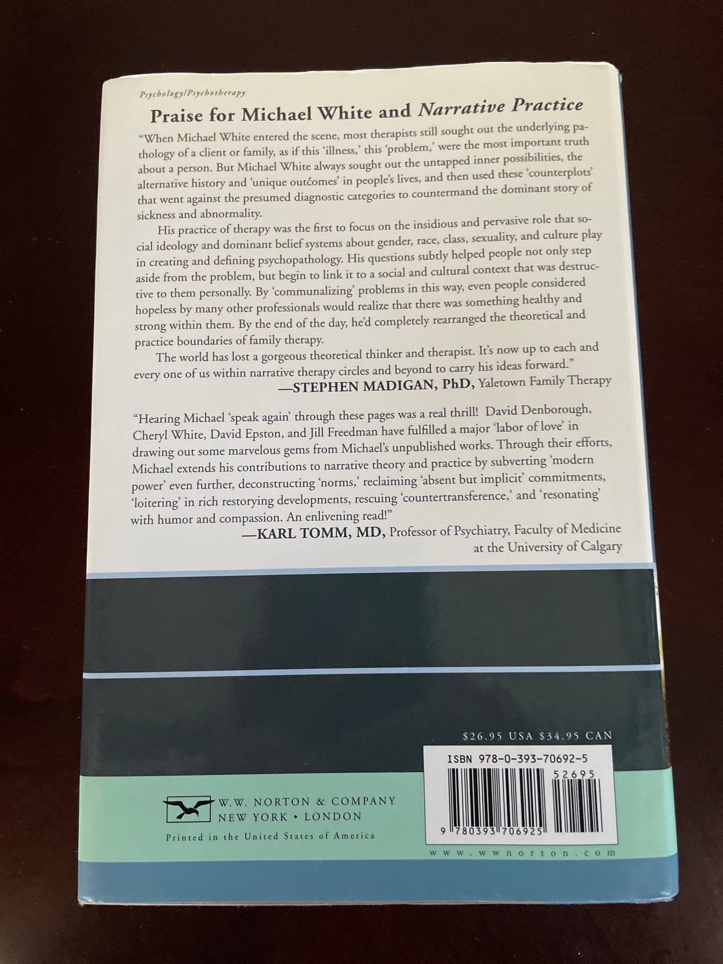 Narrative Practice: Continuing the Conversations - White, Michael