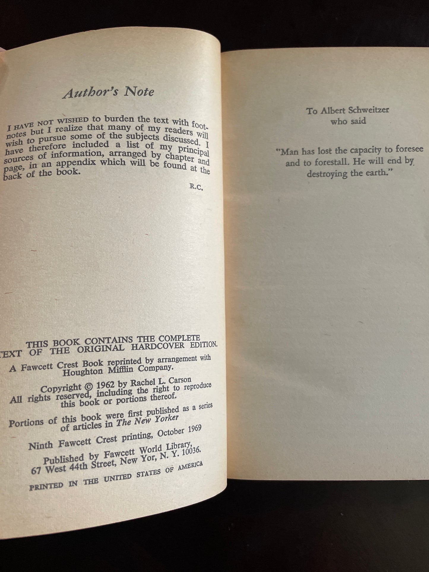 Silent Spring - Carson, Rachel