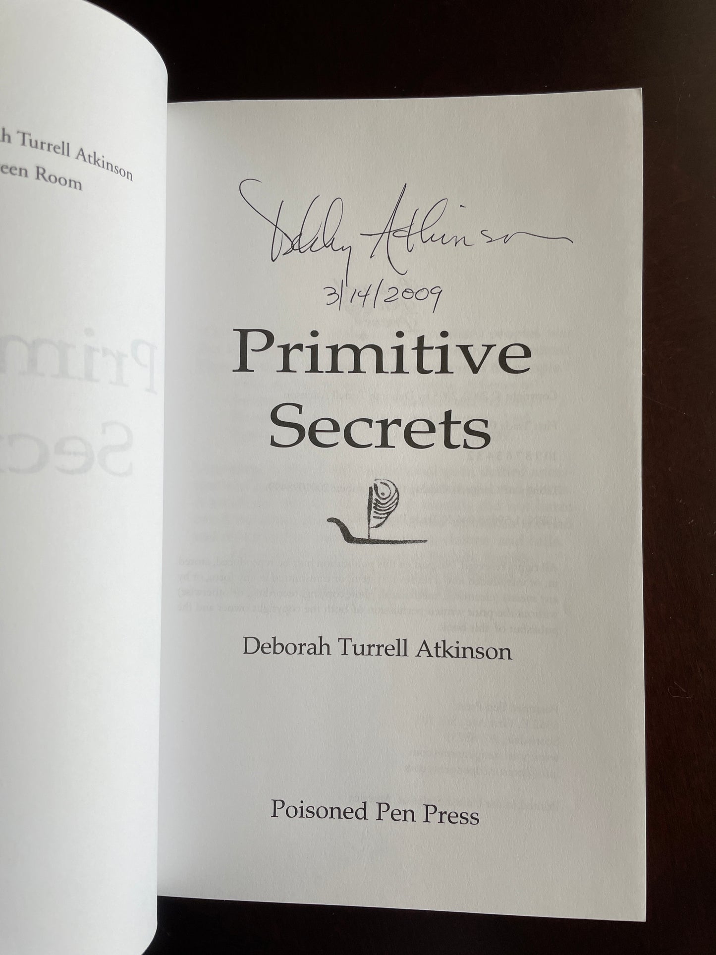 Primitive Secrets (Signed) - Atkinson, Deborah Turrell
