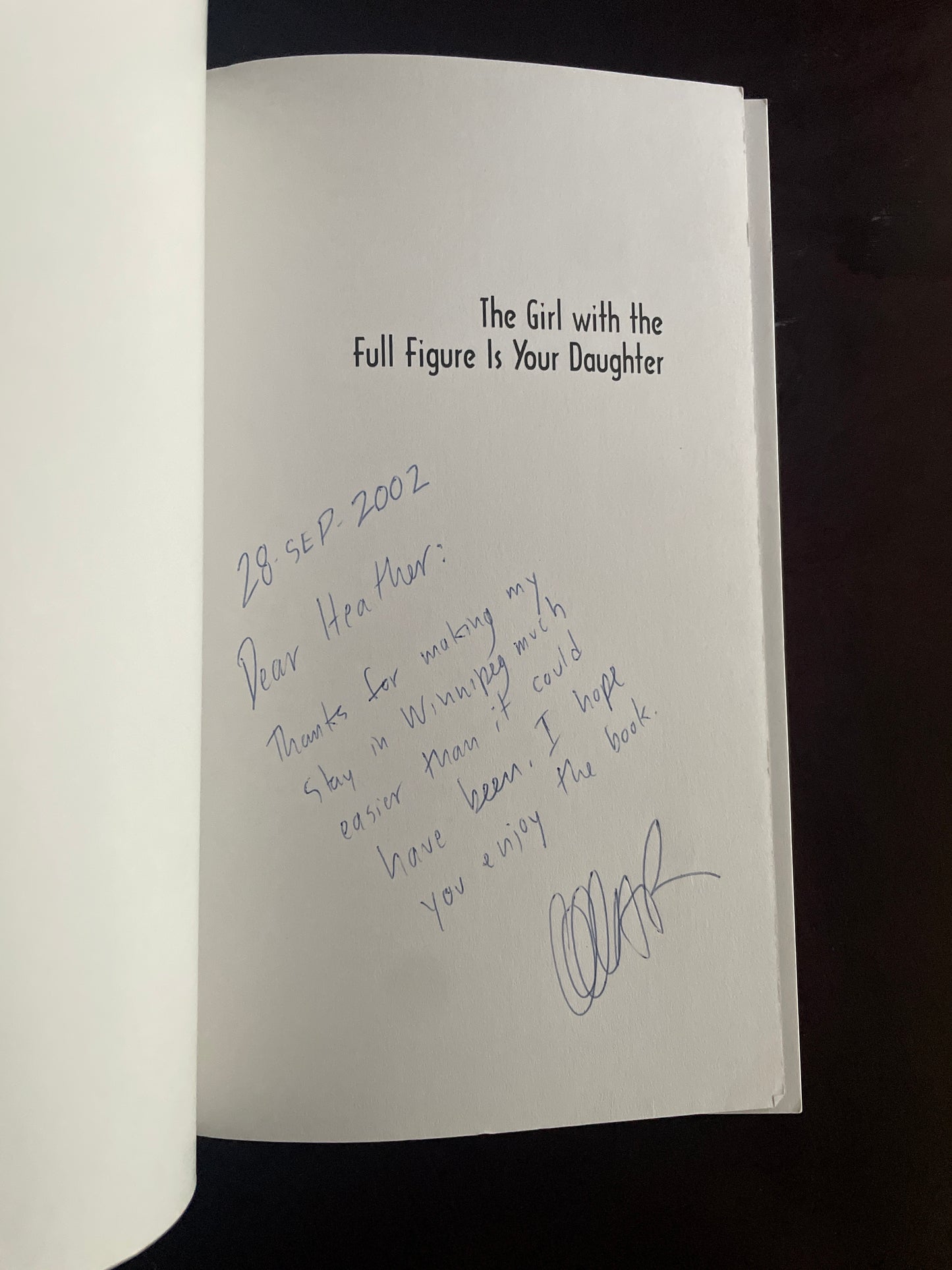 The Girl with the Full Figure Is Your Daughter (Inscribed) - Martens, Oscar