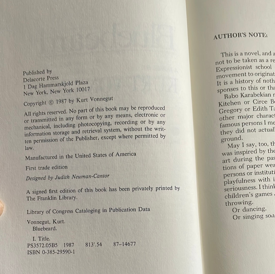 Bluebeard - Vonnegut, Kurt