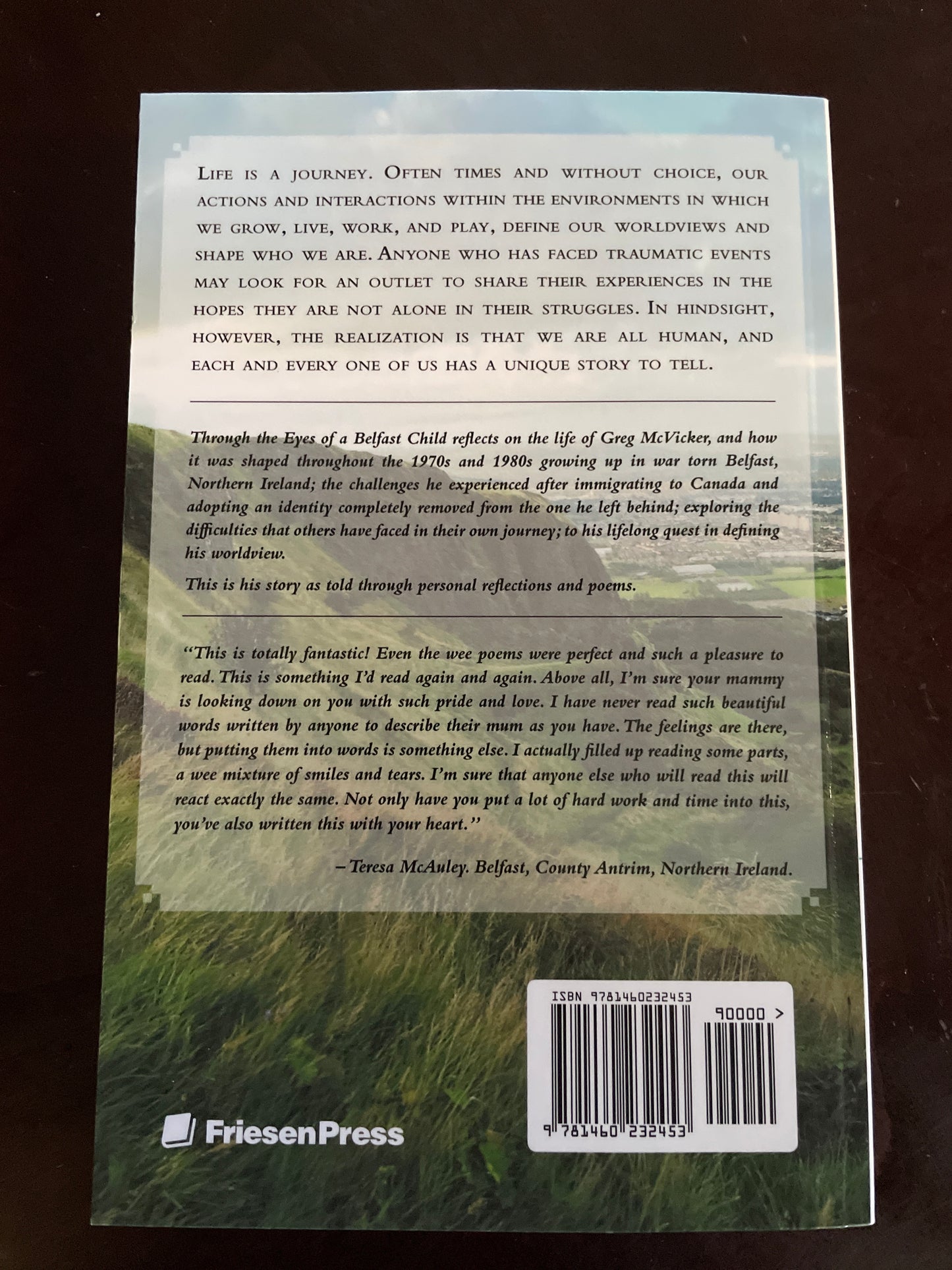 Through the Eyes of a Belfast Child: Life, Personal Reflection, Poems (Inscribed) - McVicker, Greg