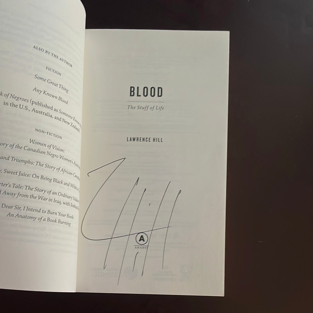 Blood: The Stuff of Life (Signed) - Hill, Lawrence