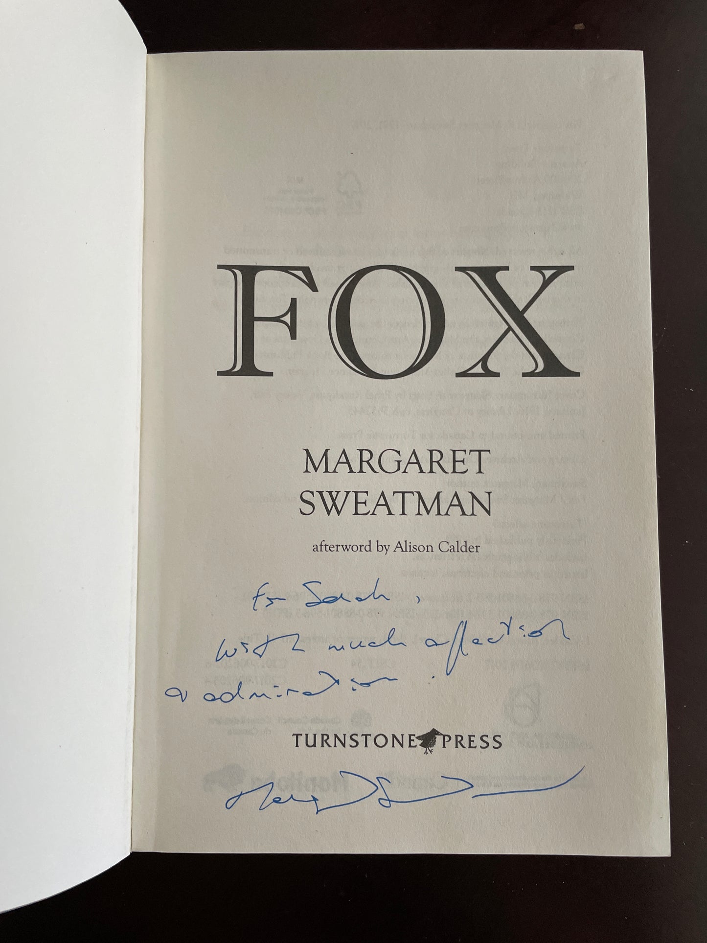 Fox (INSCRIBED) - Sweatman, Margaret