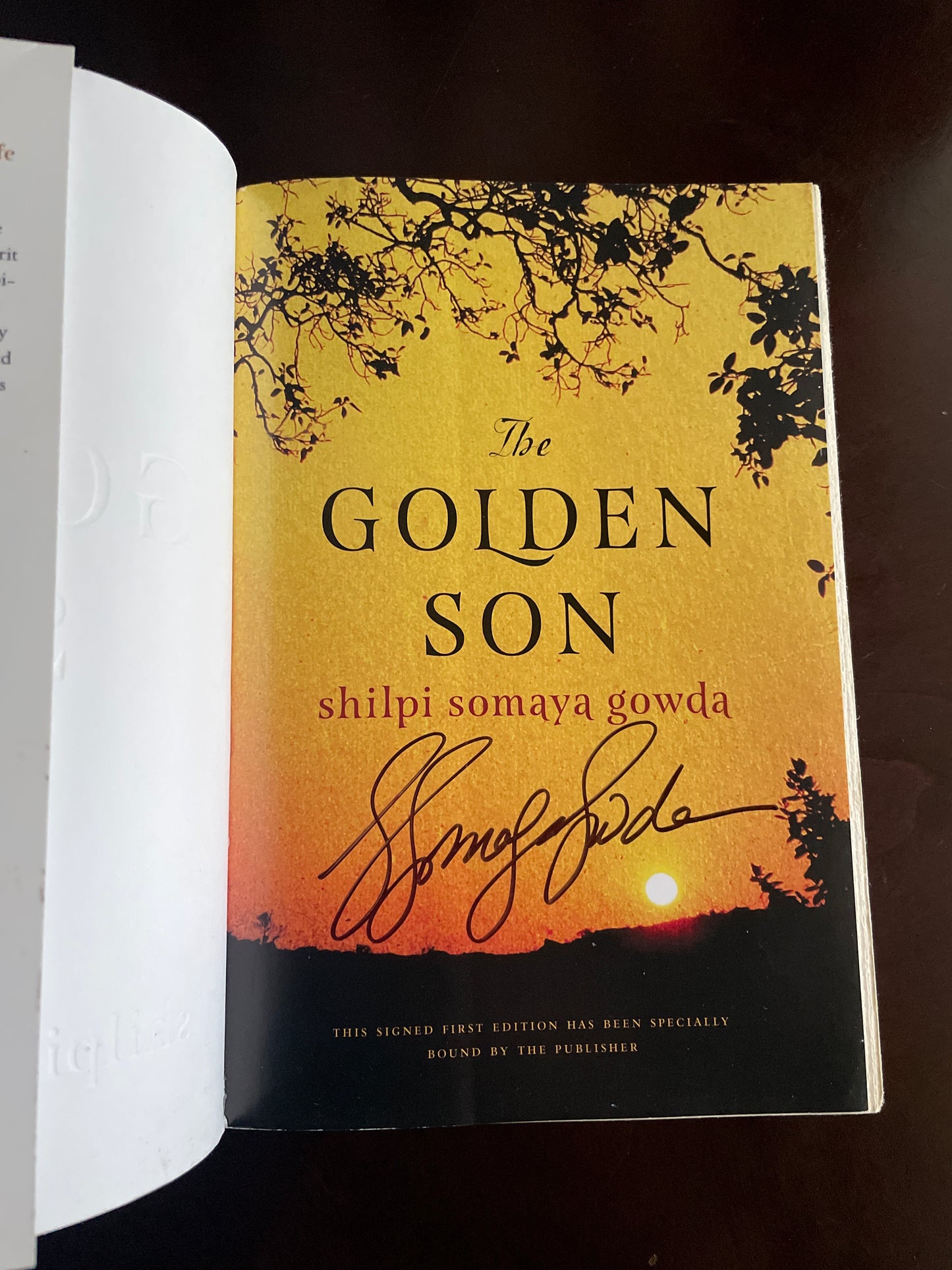 The Golden Son (Signed) - Gowda, Shilpi Somaya