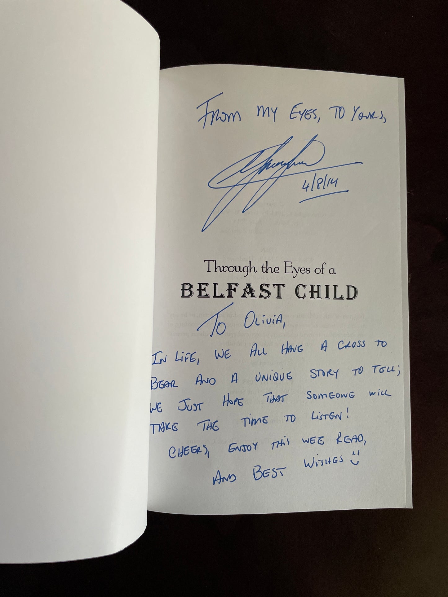 Through the Eyes of a Belfast Child: Life, Personal Reflection, Poems (Inscribed) - McVicker, Greg