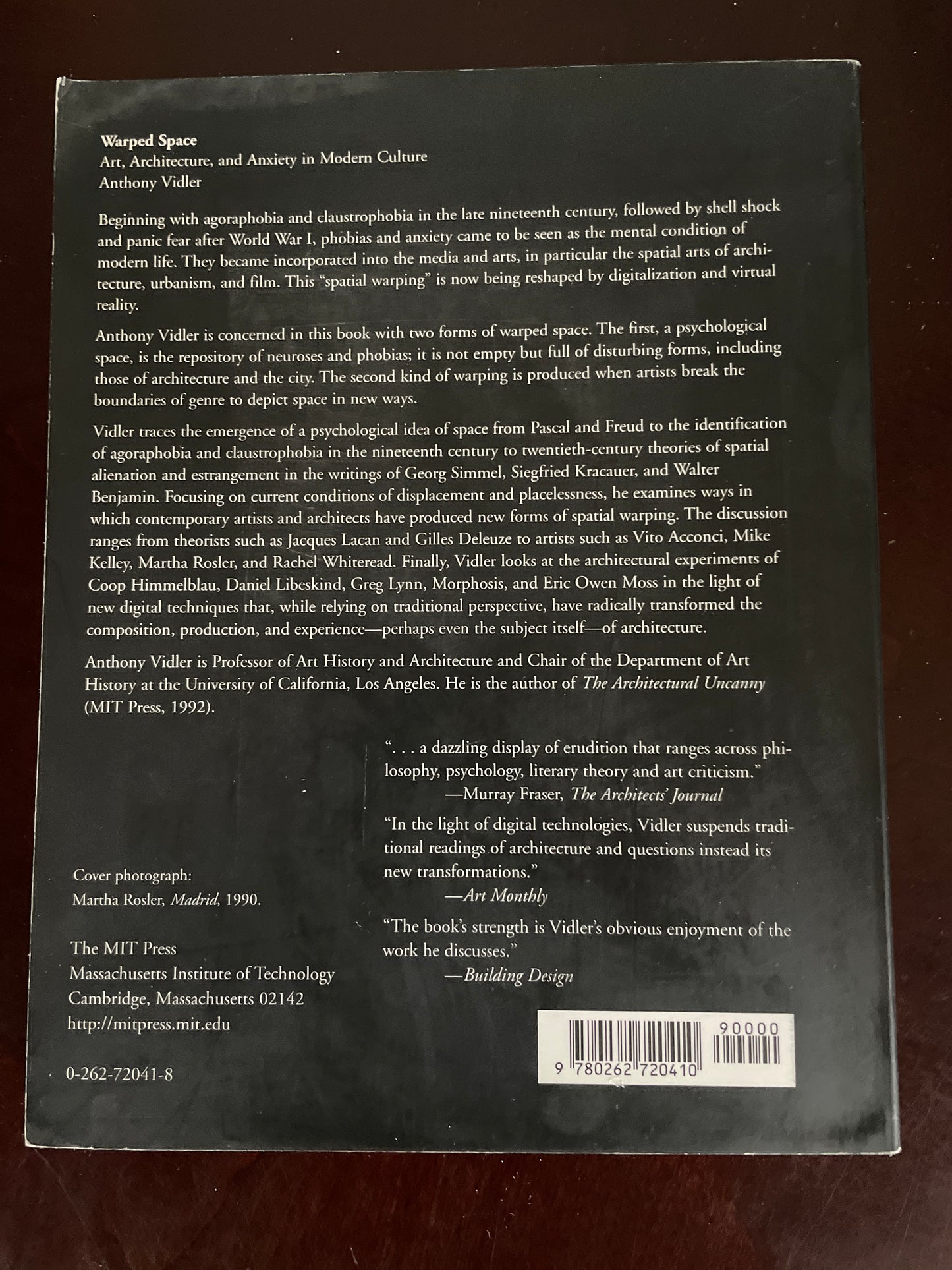 Warped Space: Art, Architecture, and Anxiety in Modern Culture - Vidler, Anthony
