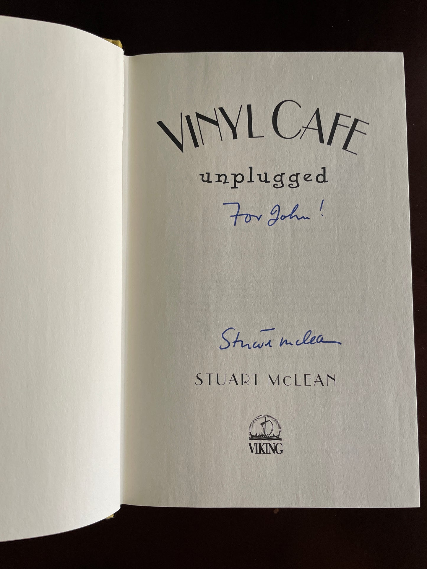 The Vinyl Cafe Unplugged (Inscribed) - McLean, Stuart