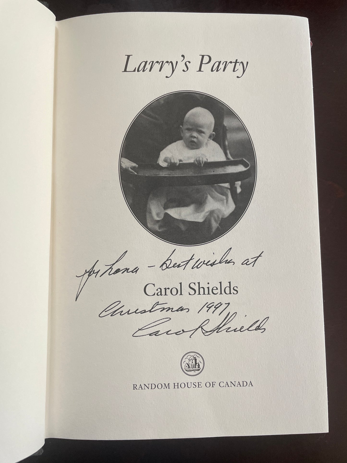 Larry's Party (Inscribed) - Shields, Carol