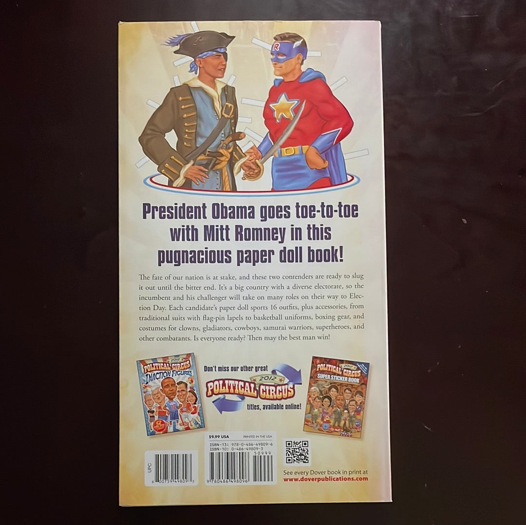 2012 Political Circus Barack Obama vs. Mitt Romney Paper Dolls - Foley, Tim