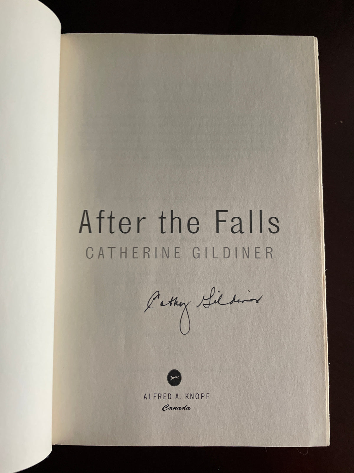 After the Falls (Signed) - Gildiner, Catherine