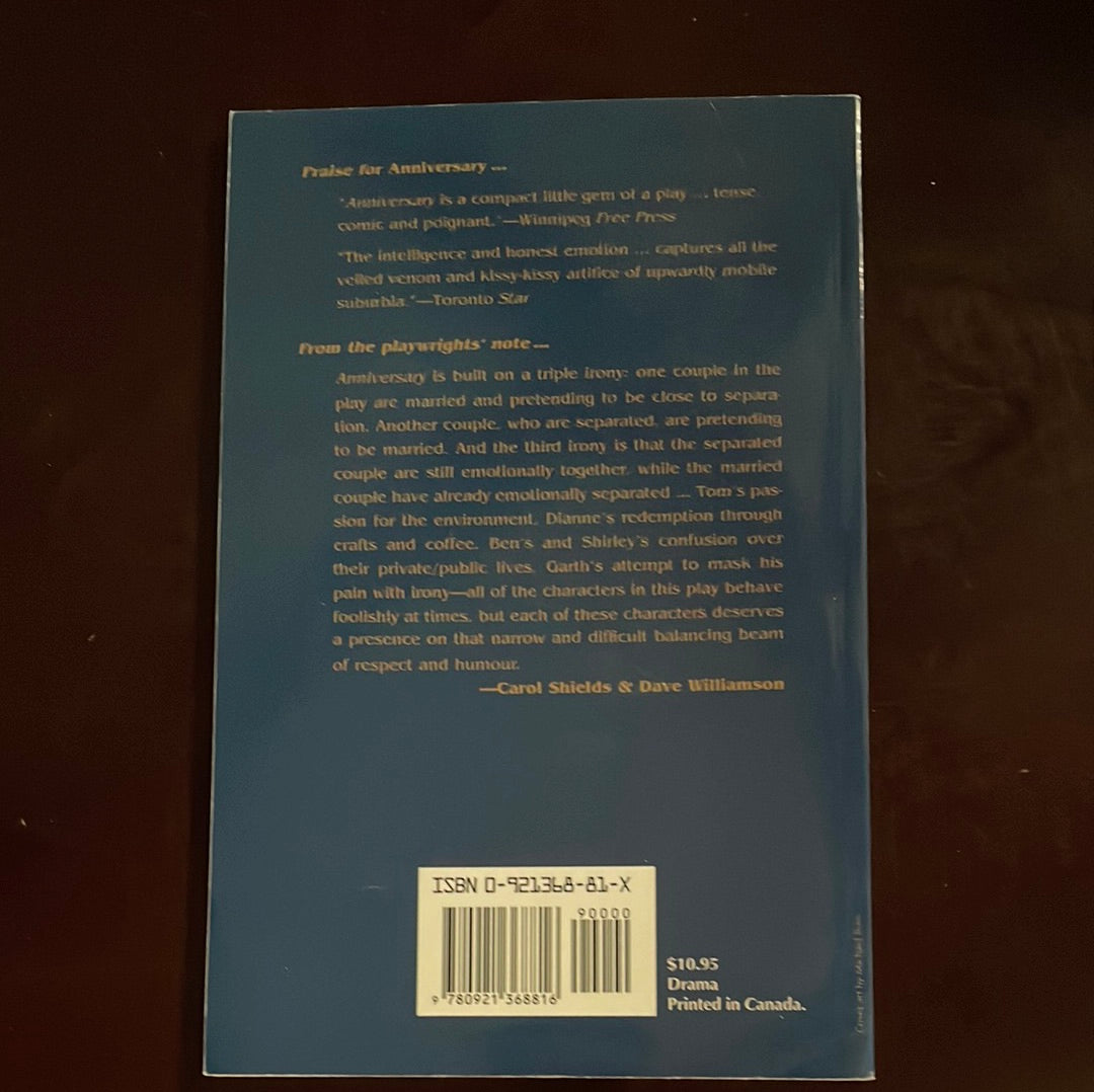 Anniversary: A Comedy - Shields, Carol; Williamson, Dave