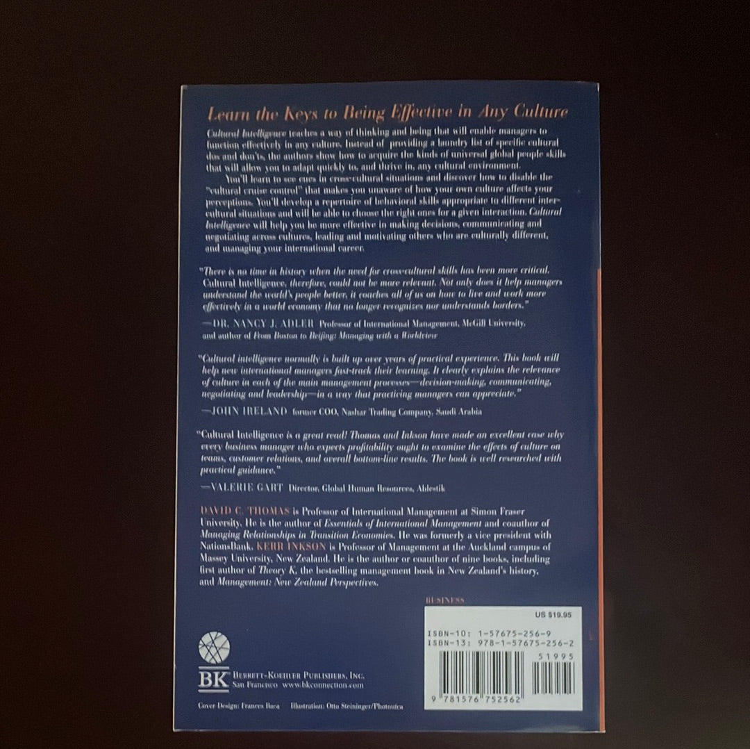 Cultural Intelligence: People Skills for Global Business - Thomas, David C; Inkson, Kerr