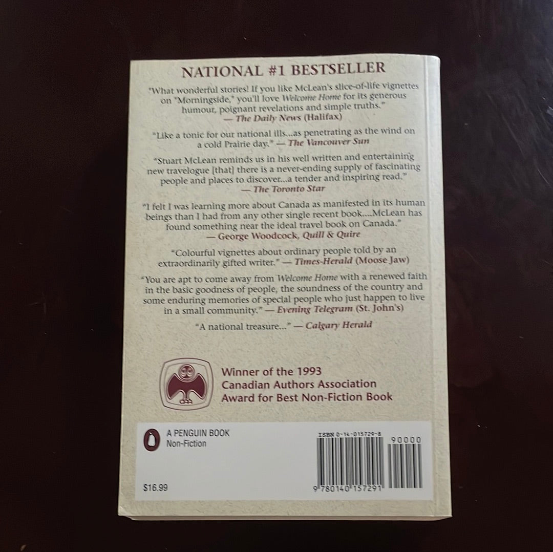 Welcome Home: Travels in Smalltown Canada (Signed) - McLean, Stuart