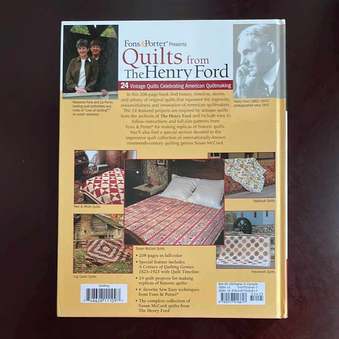 Quilts From The Henry Ford (Fons & Porter) - Fons, Marianne; Liz Porter