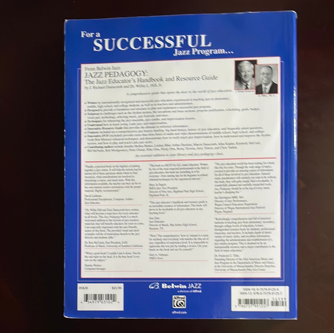 Jazz Pedagogy: The Jazz Educator's Handbook and Resource Guide, Book & DVD - Dunscomb, J. Ricard; Hill, Willie L.