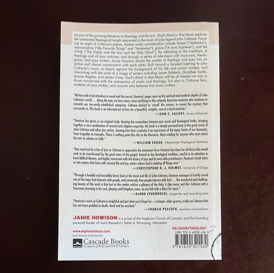 God's Mind in That Music: Theological Explorations Through the Music of John Coltrane (Inscribed) - Howison, Jamie