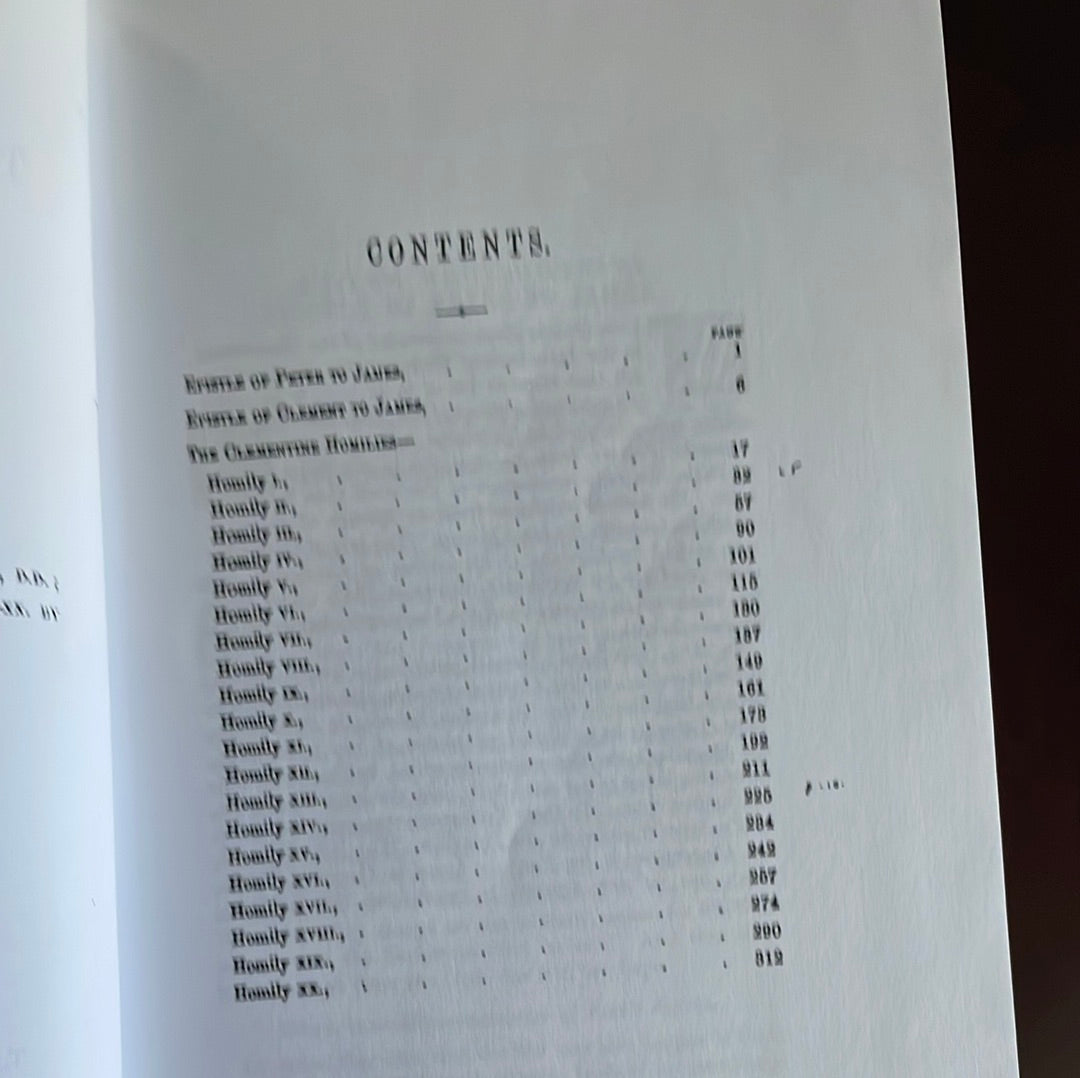 Ante-Nicene Christian Library (Volume XVII) The Clementine homilies and The Apostolical Constitutions - Clement I, Pope; Roberts, Alexander; Donaldson, James