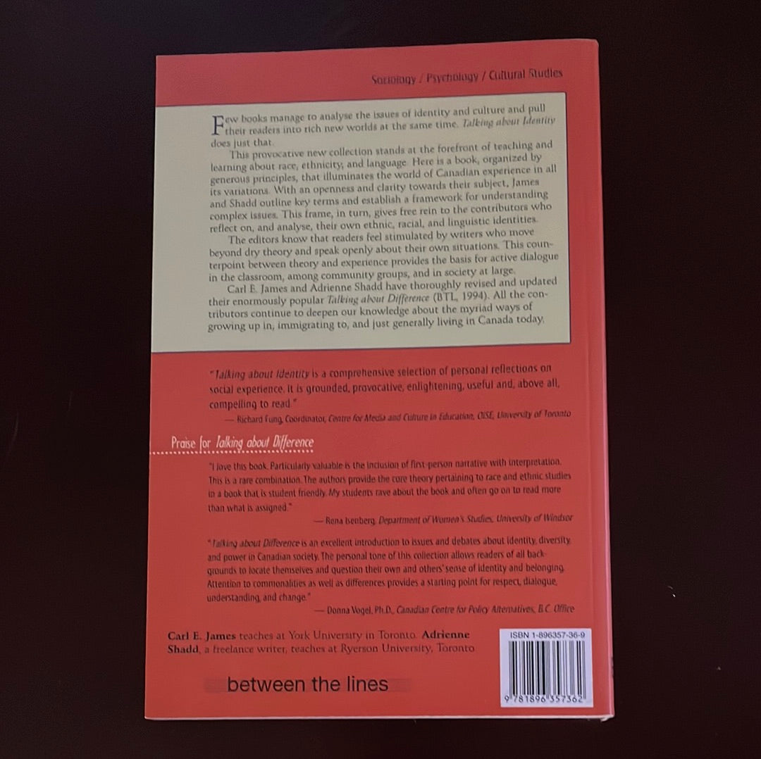 Talking about Identity: Encounters in Race, Ethnicity, and Language - James, Carl E.; Shadd, Adrienne