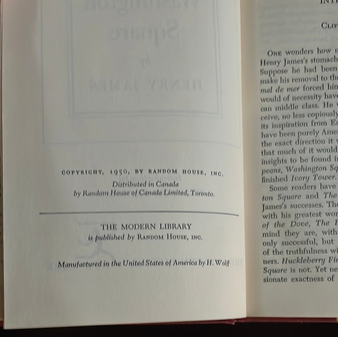 Washington Square - James, Henry