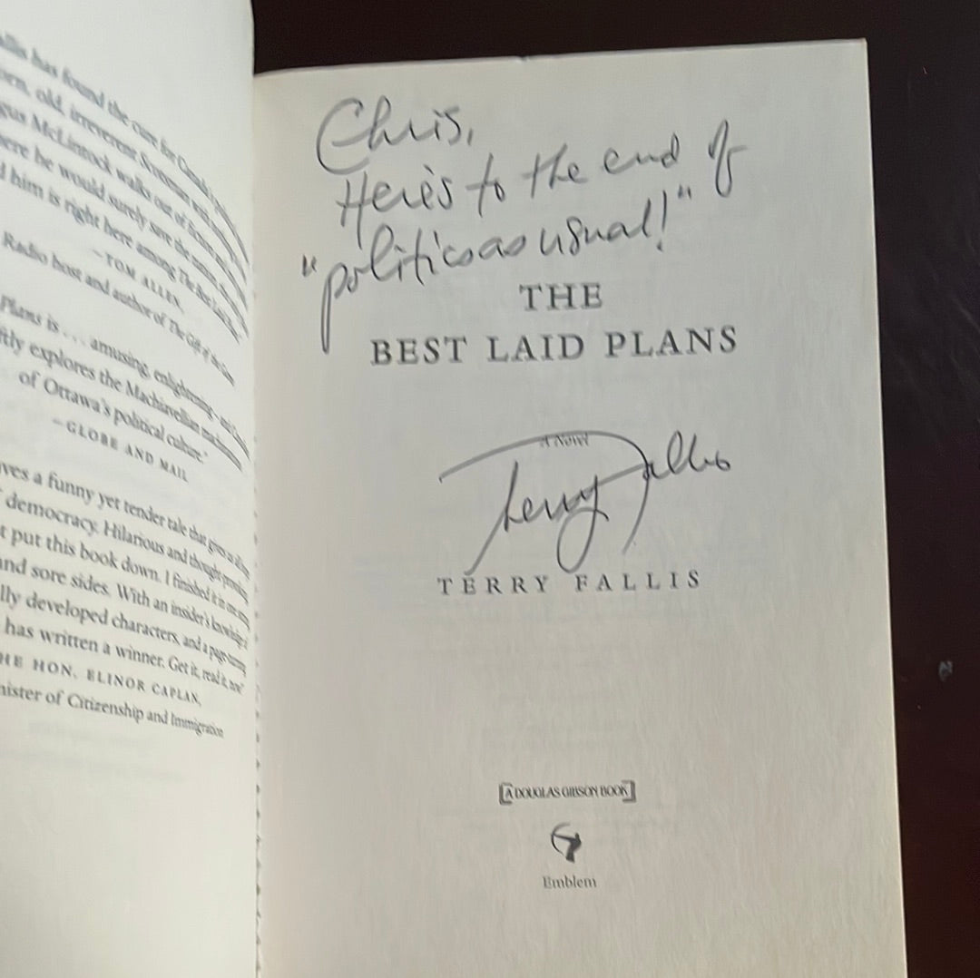 The Best Laid Plans (Inscribed) - Fallis, Terry