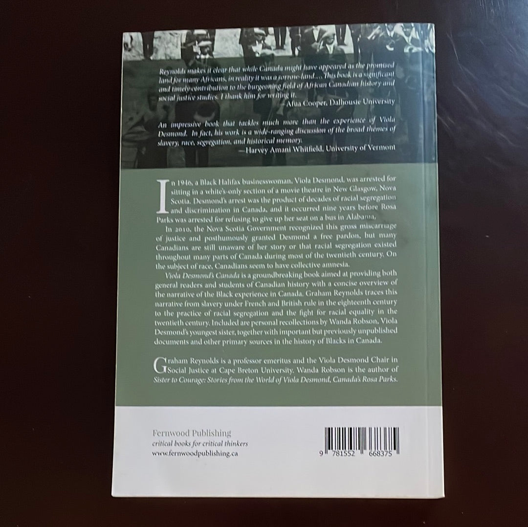 Viola Desmond's Canada: A History of Blacks and Racial Segregation in the Promised Land - Reynolds, Graham