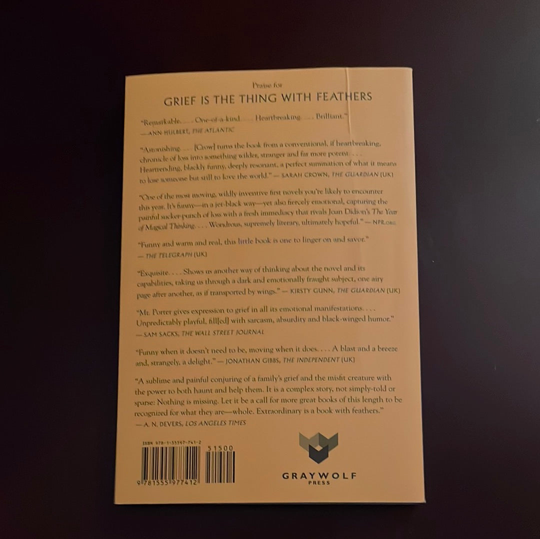 Grief Is the Thing with Feathers: A Novel - Porter, Max