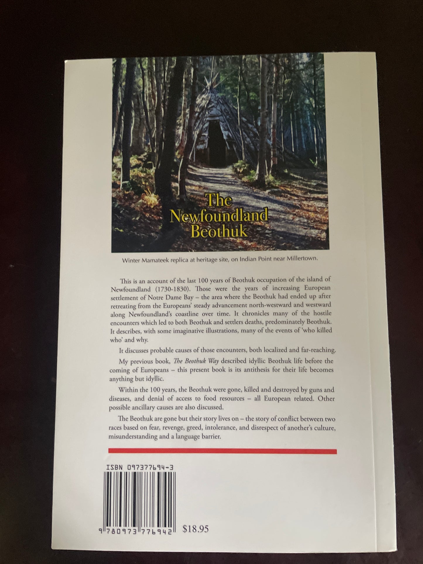 Newfoundland Beothuk, The Termination of a Tribe - Kitchen, John W.