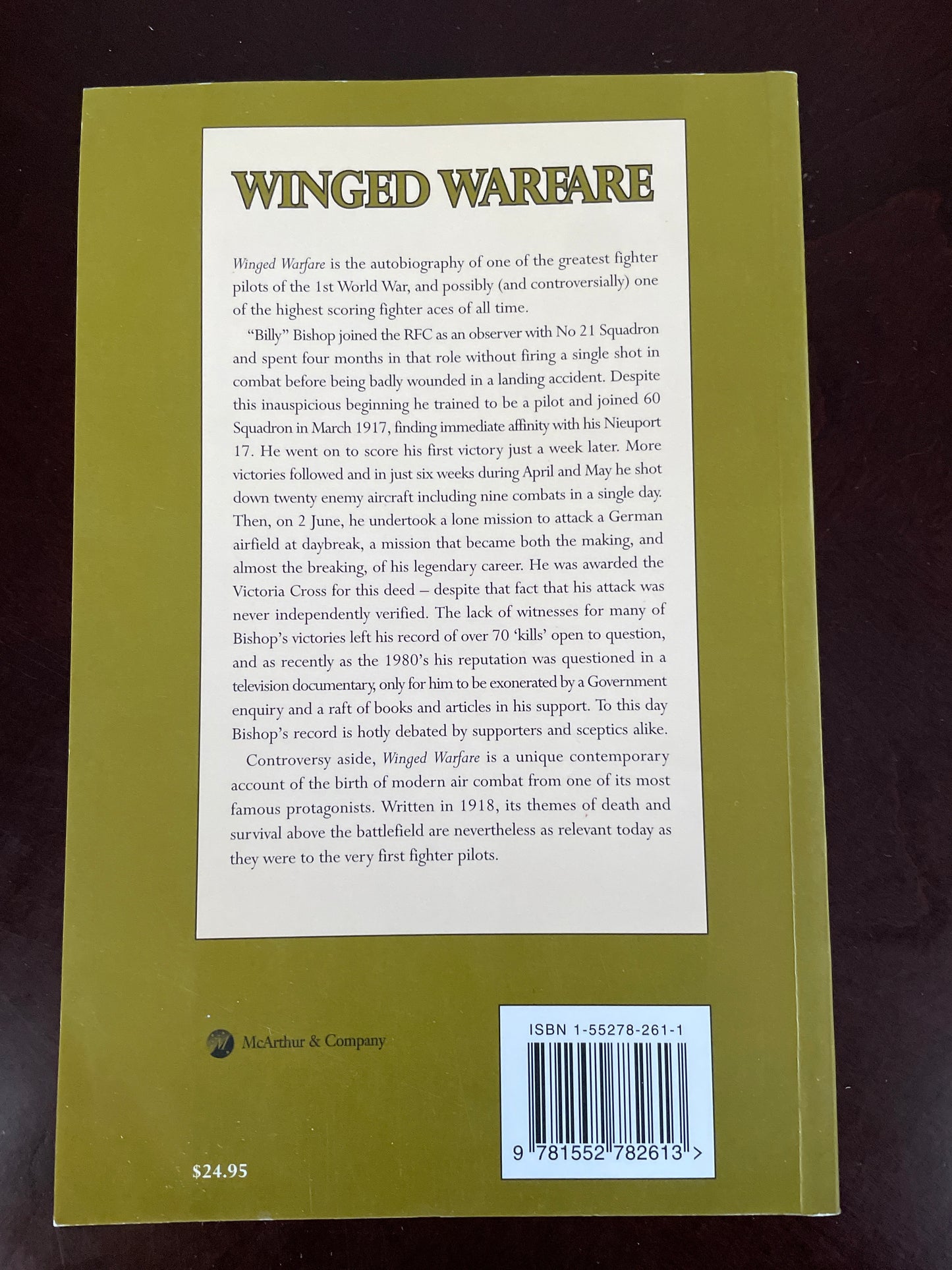 Winged Warfare - Bishop, William Avery 'Billy'