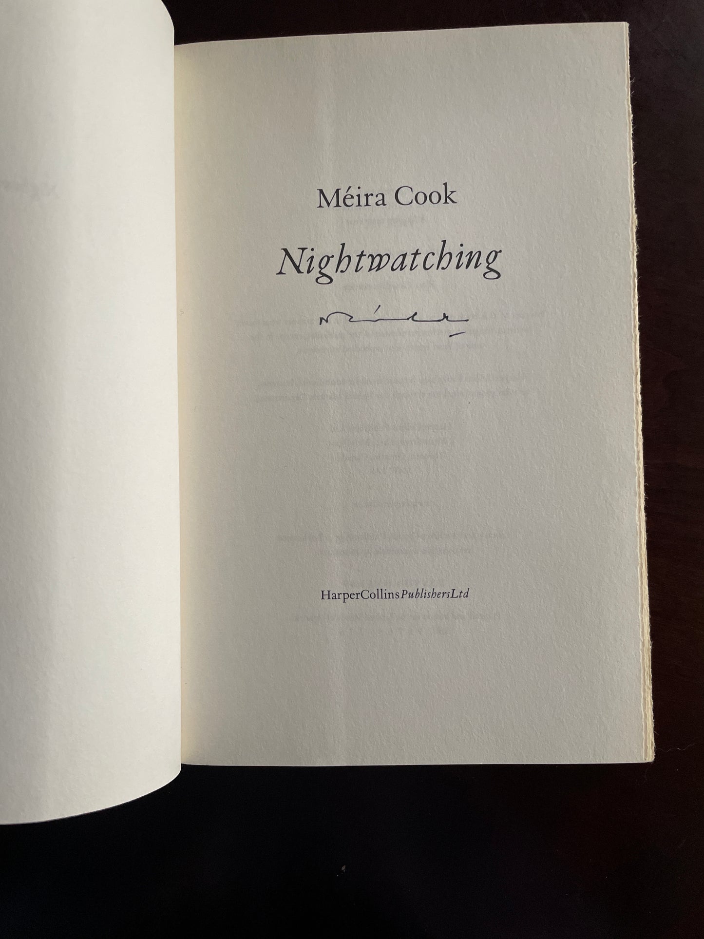 Nightwatching (Signed) - Cook, Meira