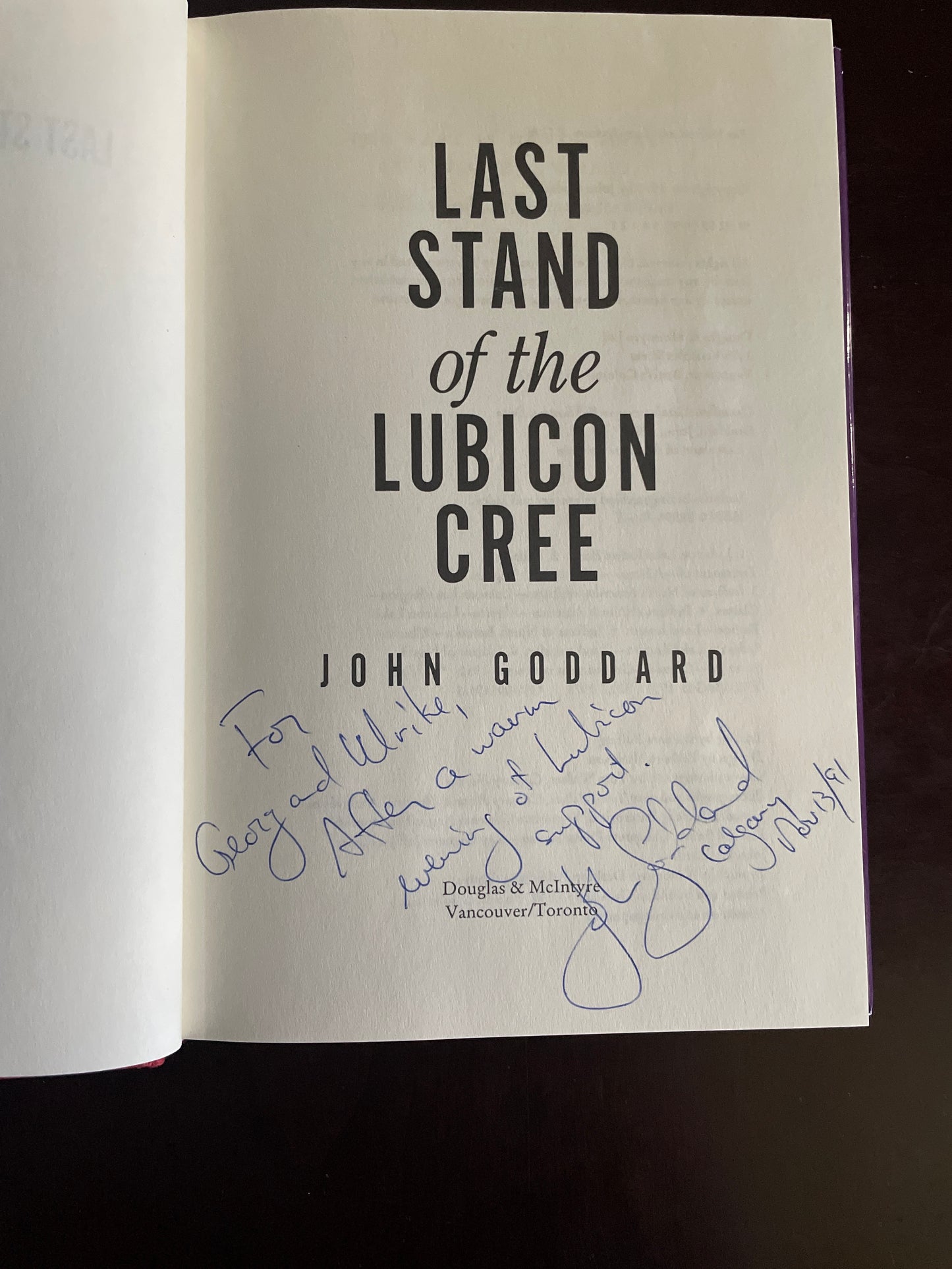 Last Stand of the Lubicon Cree (Inscribed) - Goddard, John