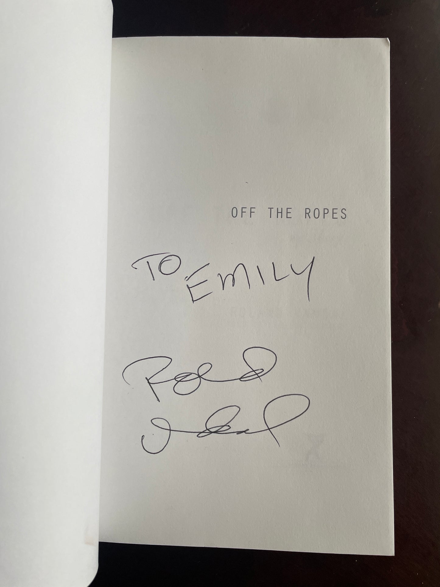 Off The Ropes: My Story (Inscribed) - Vandal, Roland