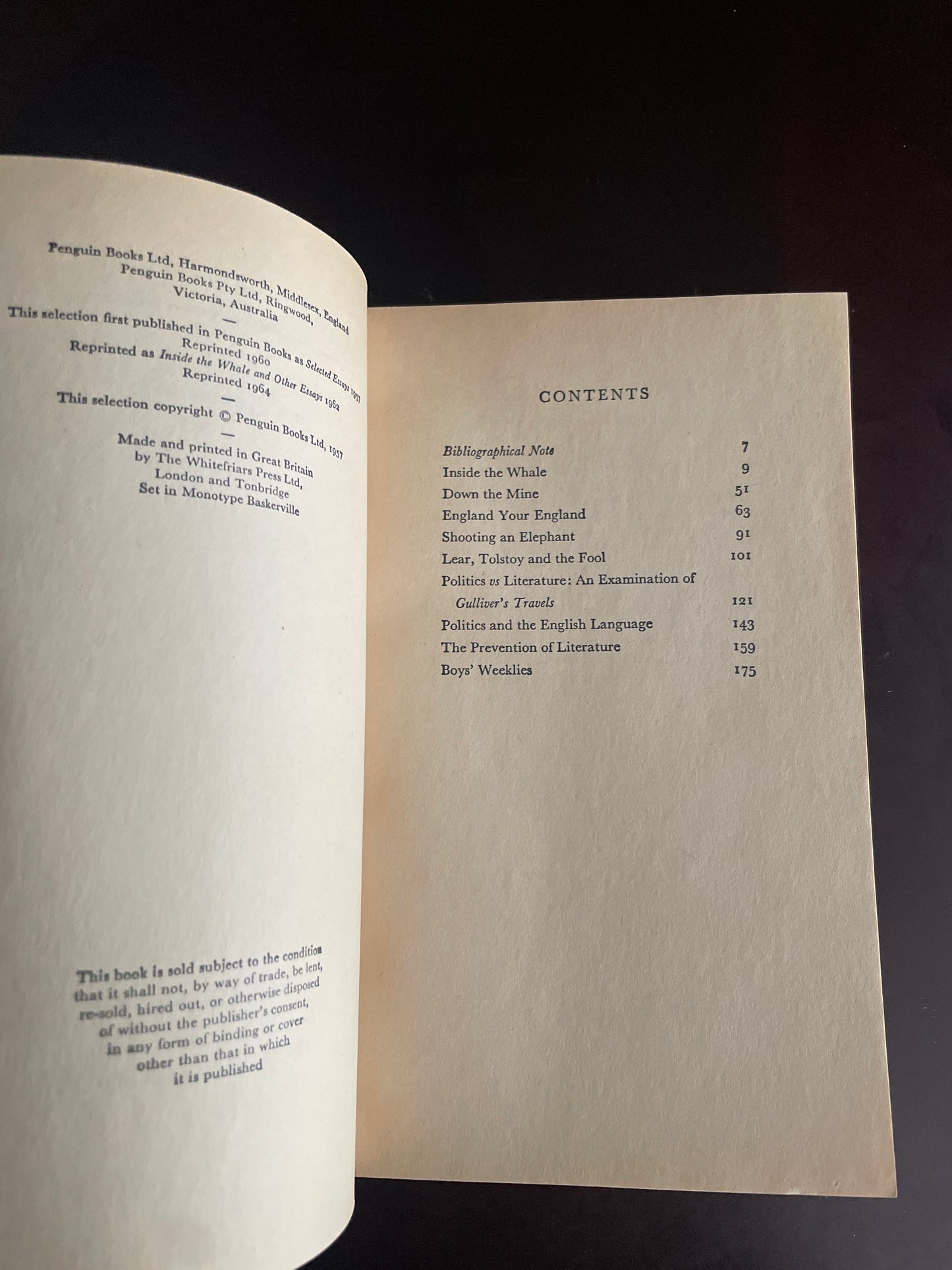 Inside the Whale and Other Stories - Orwell, George