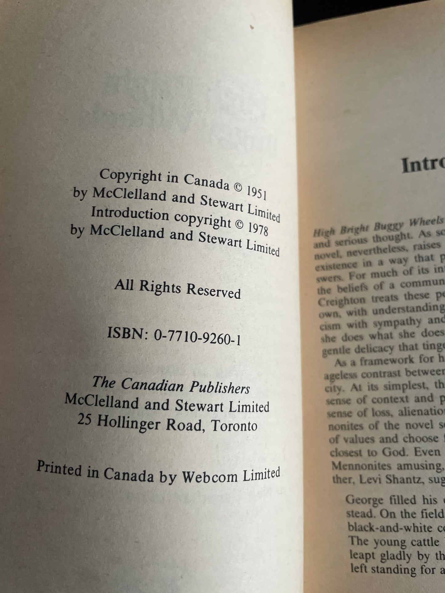 High Bright Buggy Wheels (New Canadian Library No. 147) - Creighton, Luella
