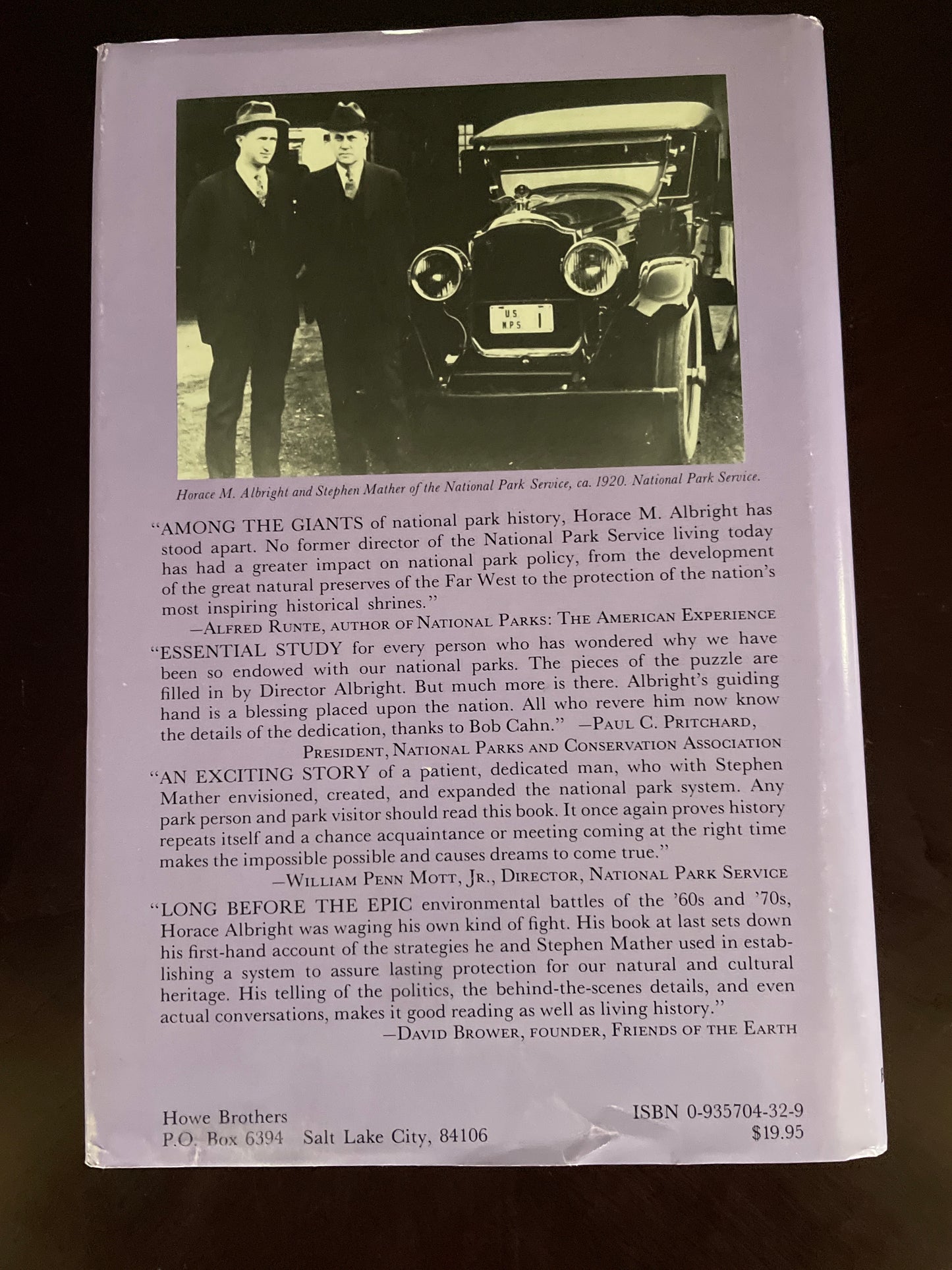 The Birth of the National Park Service: The Founding Years, 1913-33 - Albright, Horace M.