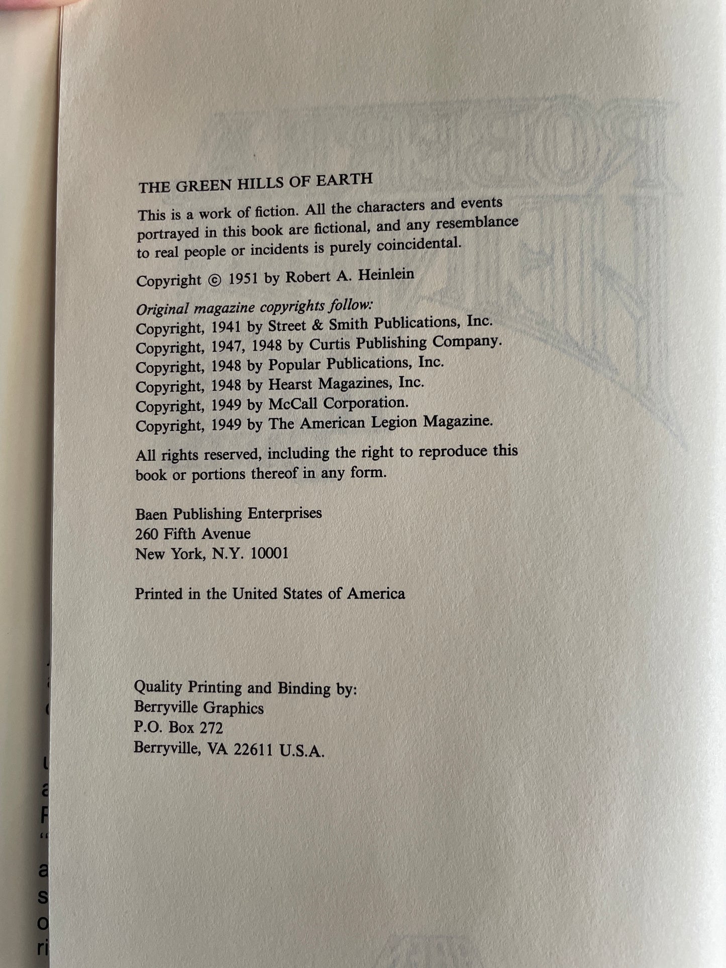 The Green Hills of Earth - Heinlein, Robert A.
