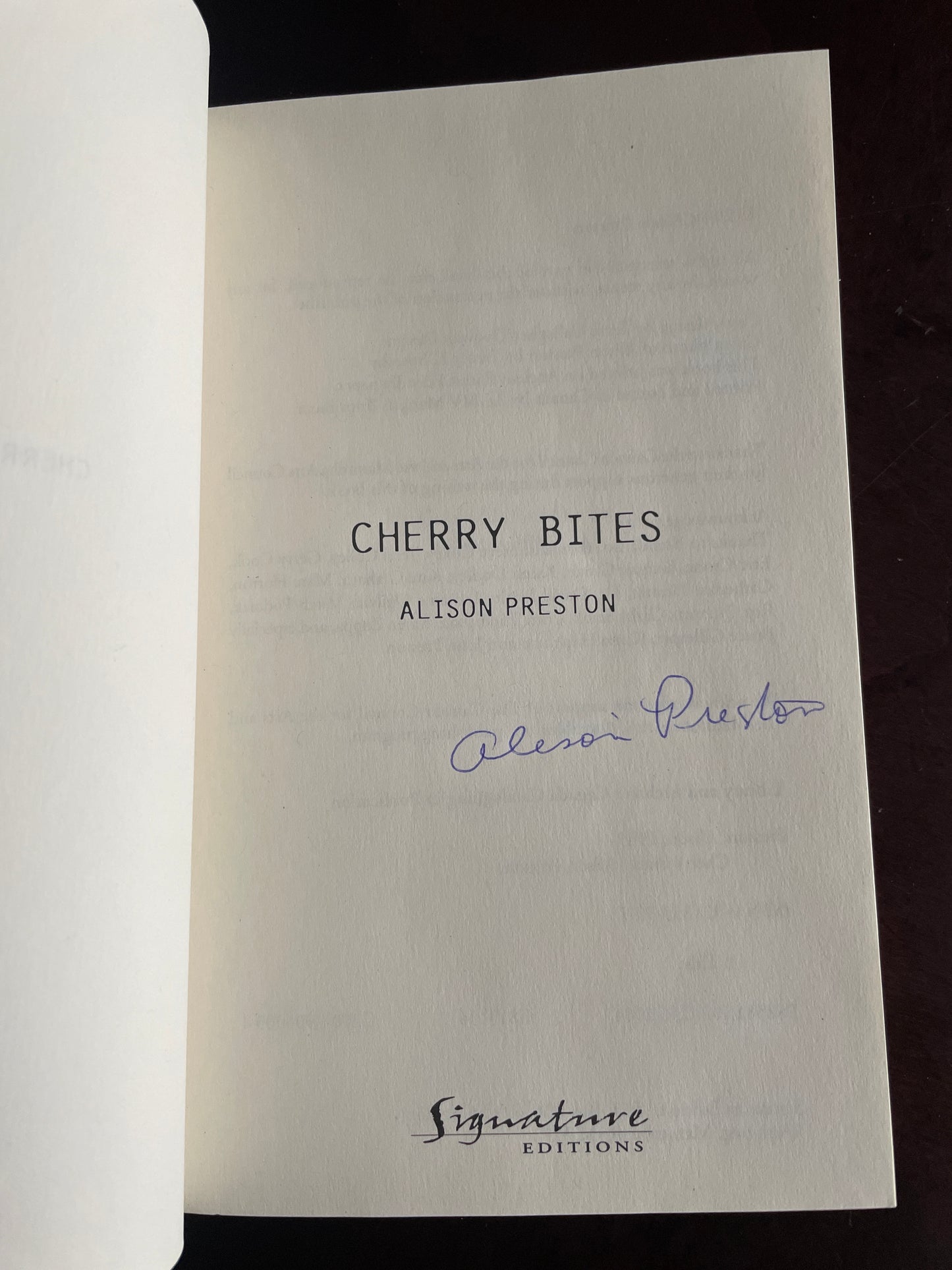 Cherry Bites (Signed) - Preston, Alison