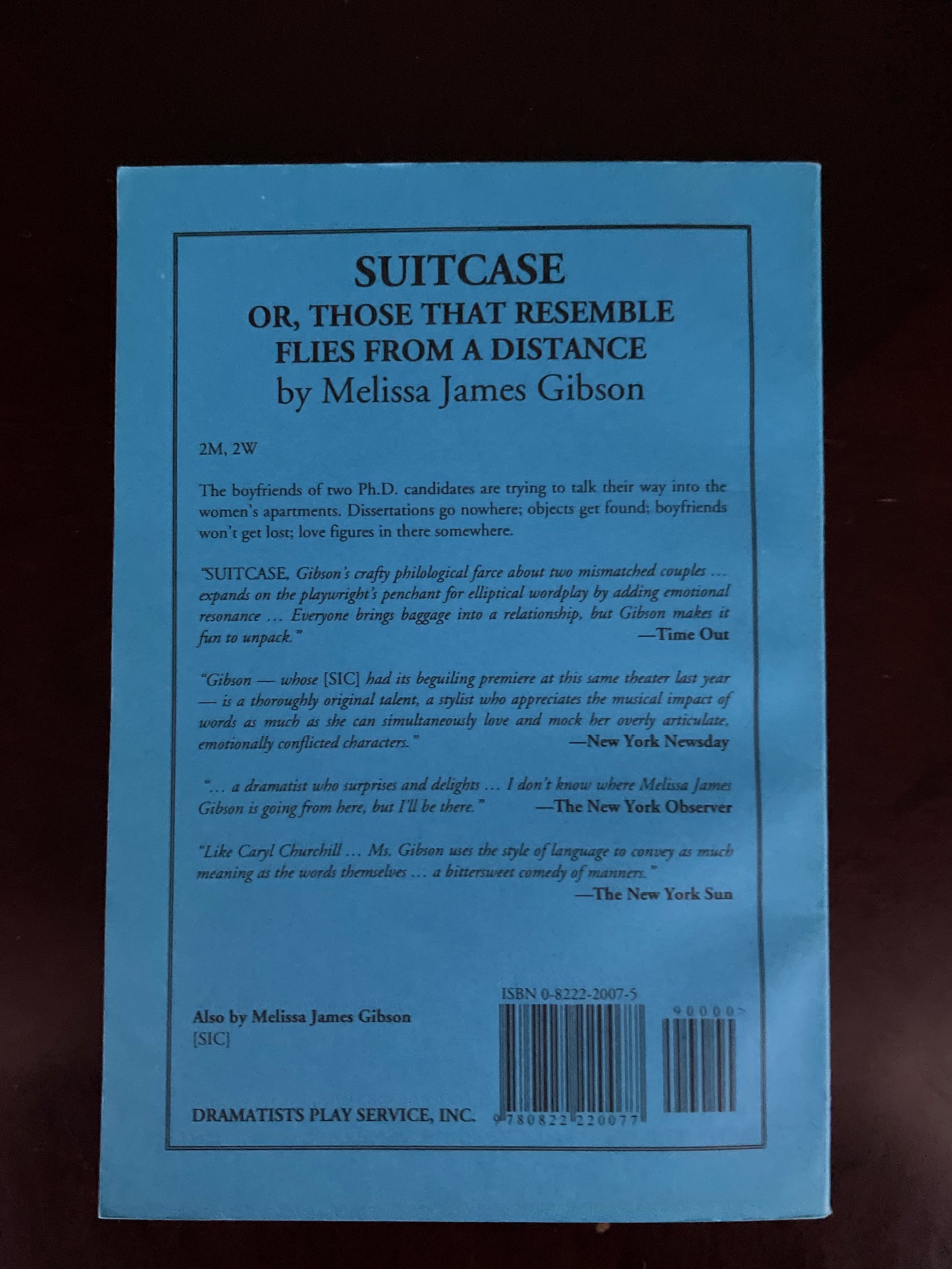 Suitcase, Or Those That Resemble Flies From A Distance (Signed) - Gibson, Melissa James