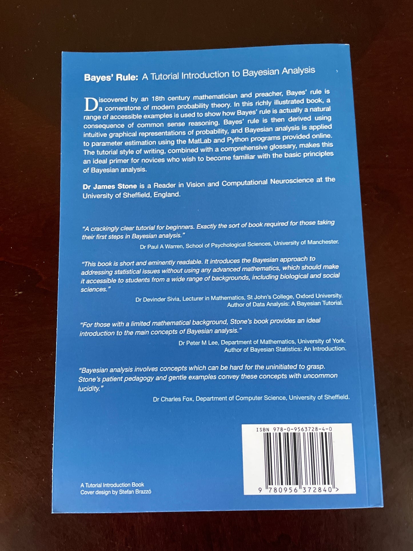 Bayes' Rule: A Tutorial Introduction to Bayesian Analysis - Stone, James V.